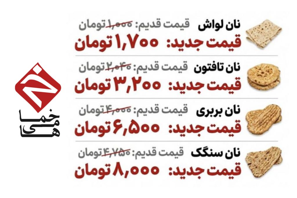 قیمت جدید نان در استان گیلان